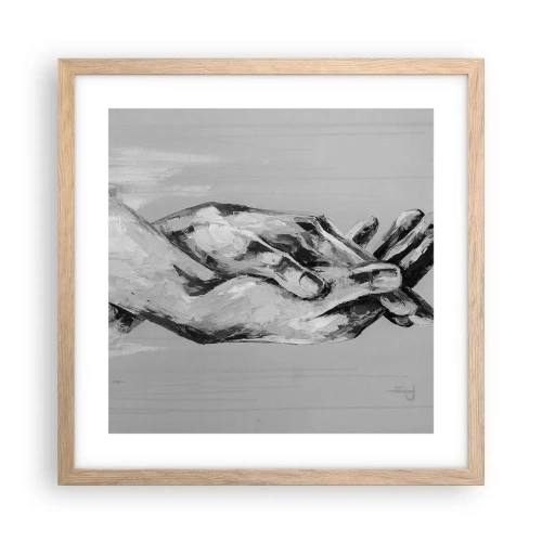 Affisch i ram av ljusek - Början... - 40x40 cm