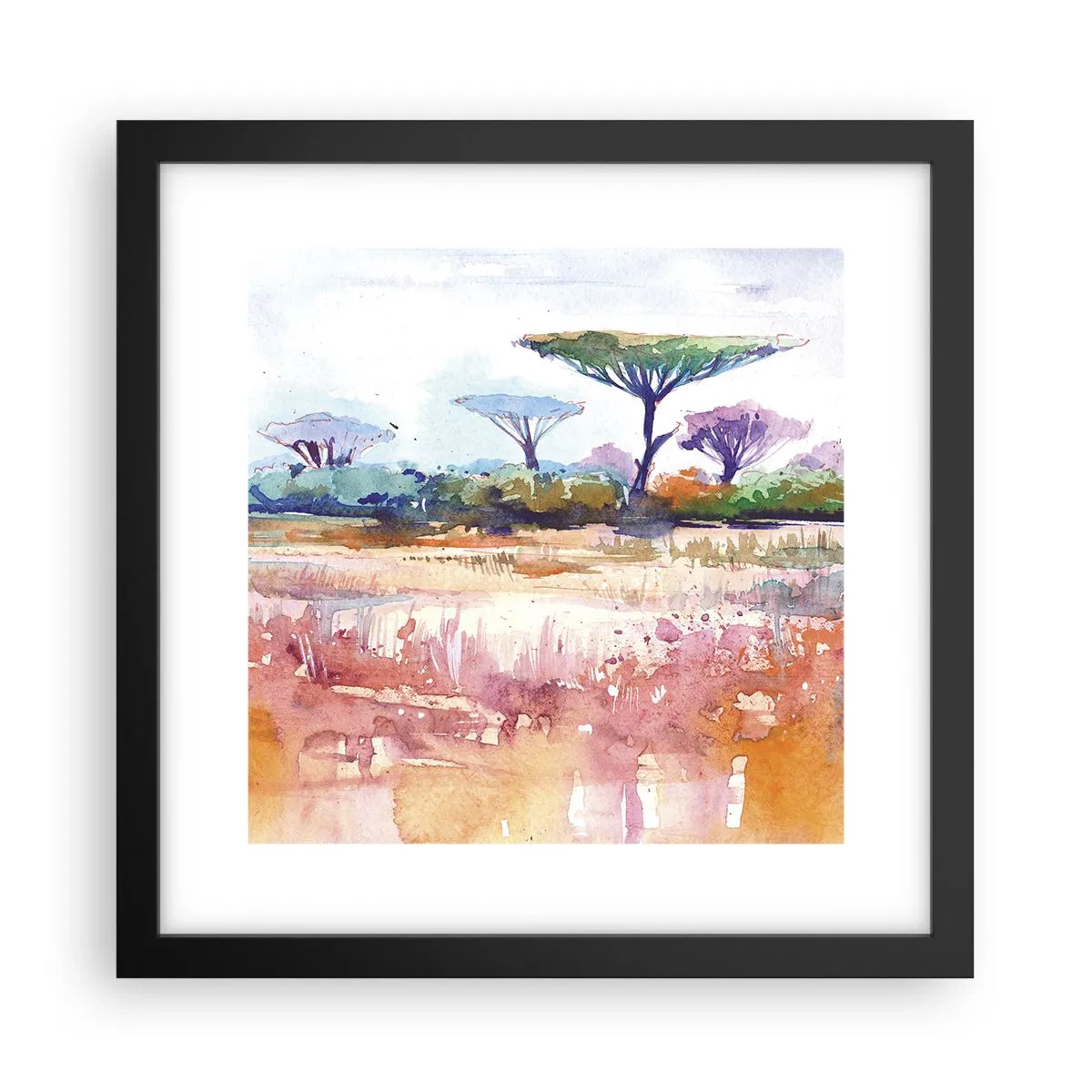 Affisch i svart ram - Savannens färg - 30x30 cm