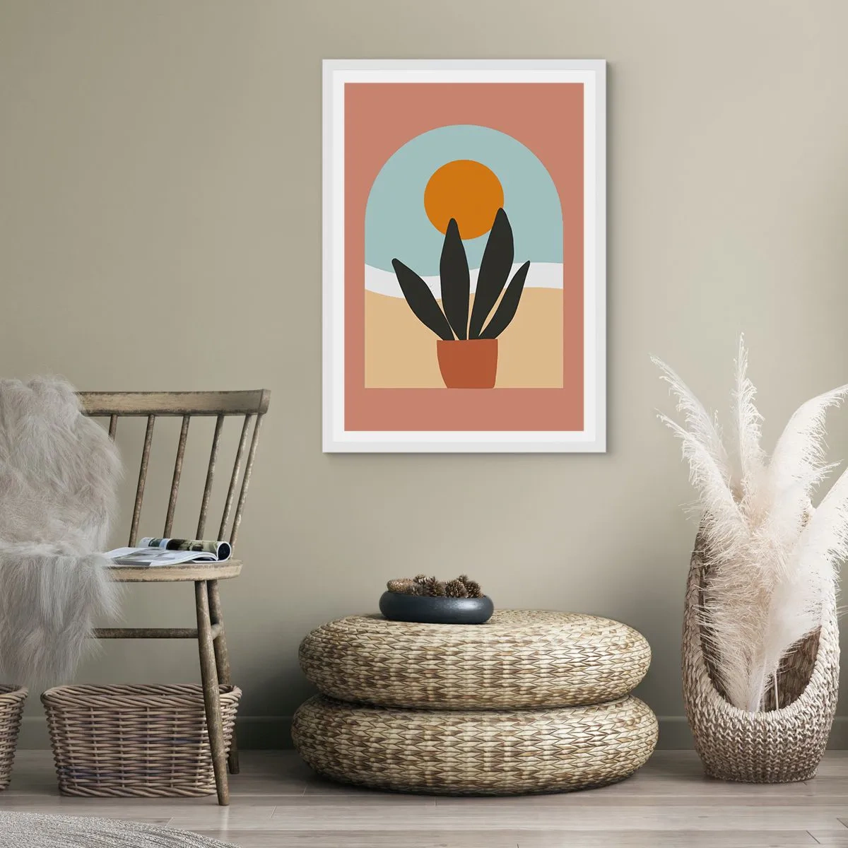 Affisch i vit ram - Små glädje - 50x70 cm