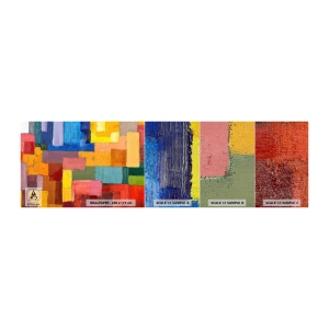 Provbit av fototapet Premium Canvas - Alla olika, alla färgglada - Abstraktion, Bit, Modernt mönster - 100x30 cm