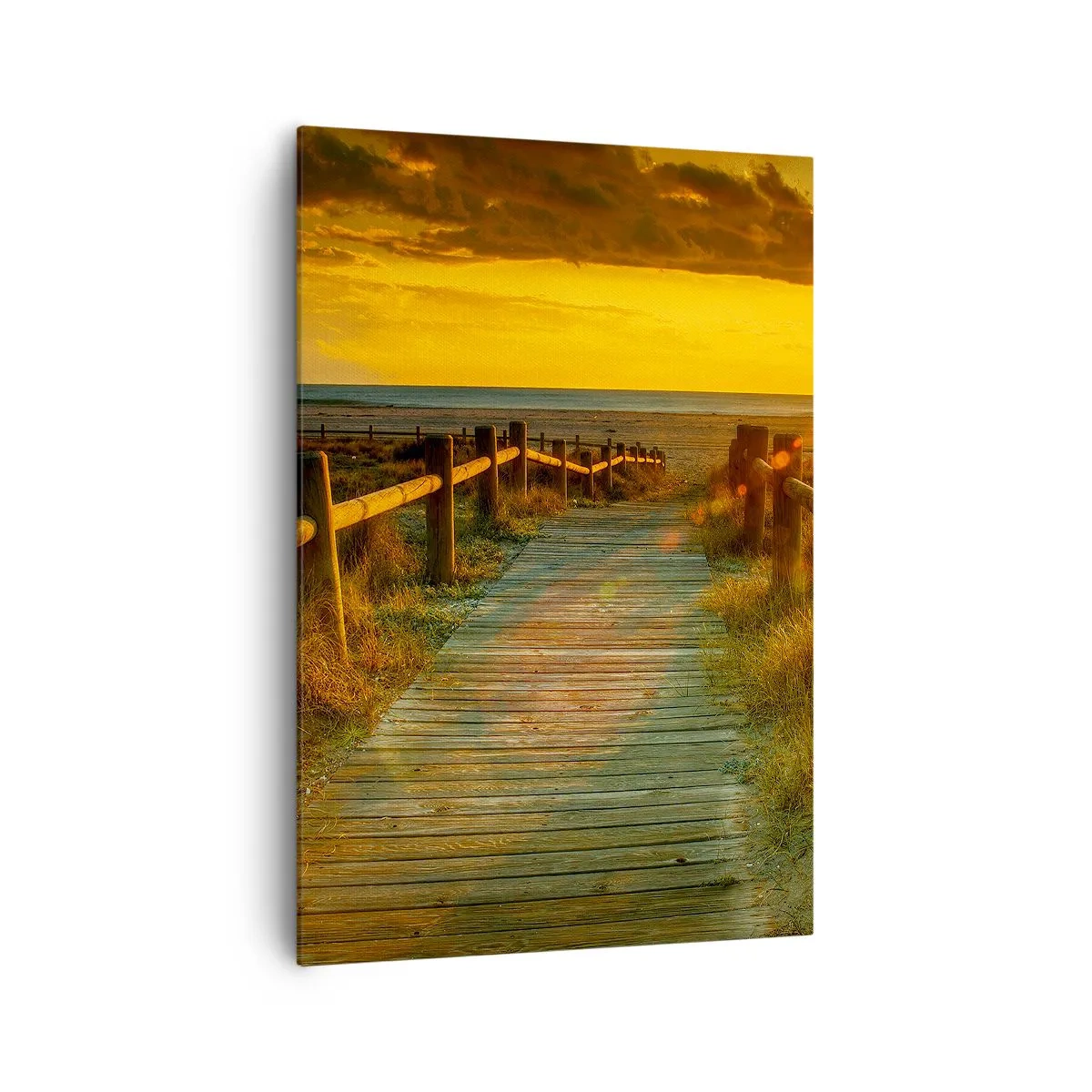 Canvastavla - Bild på duk - Doppade i gammalt guld - 70x100 cm