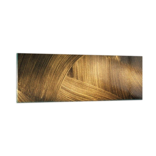 Glastavla - Bild på glas - I gyllene labyrint - 90x30 cm