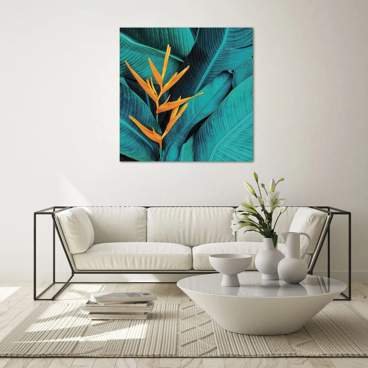 Glastavla - Bild på glas - Edens blomma - 40x40 cm