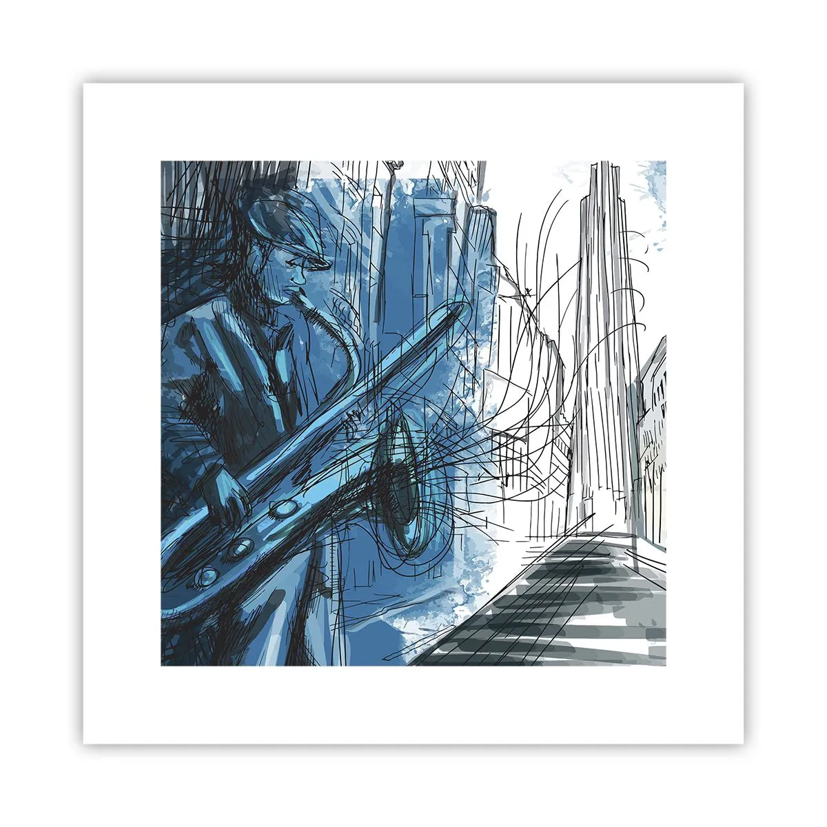 Affisch - Stadsrapsodi - 30x30 cm