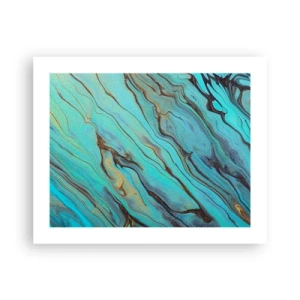 Affisch - Turkost tidvatten - 50x40 cm