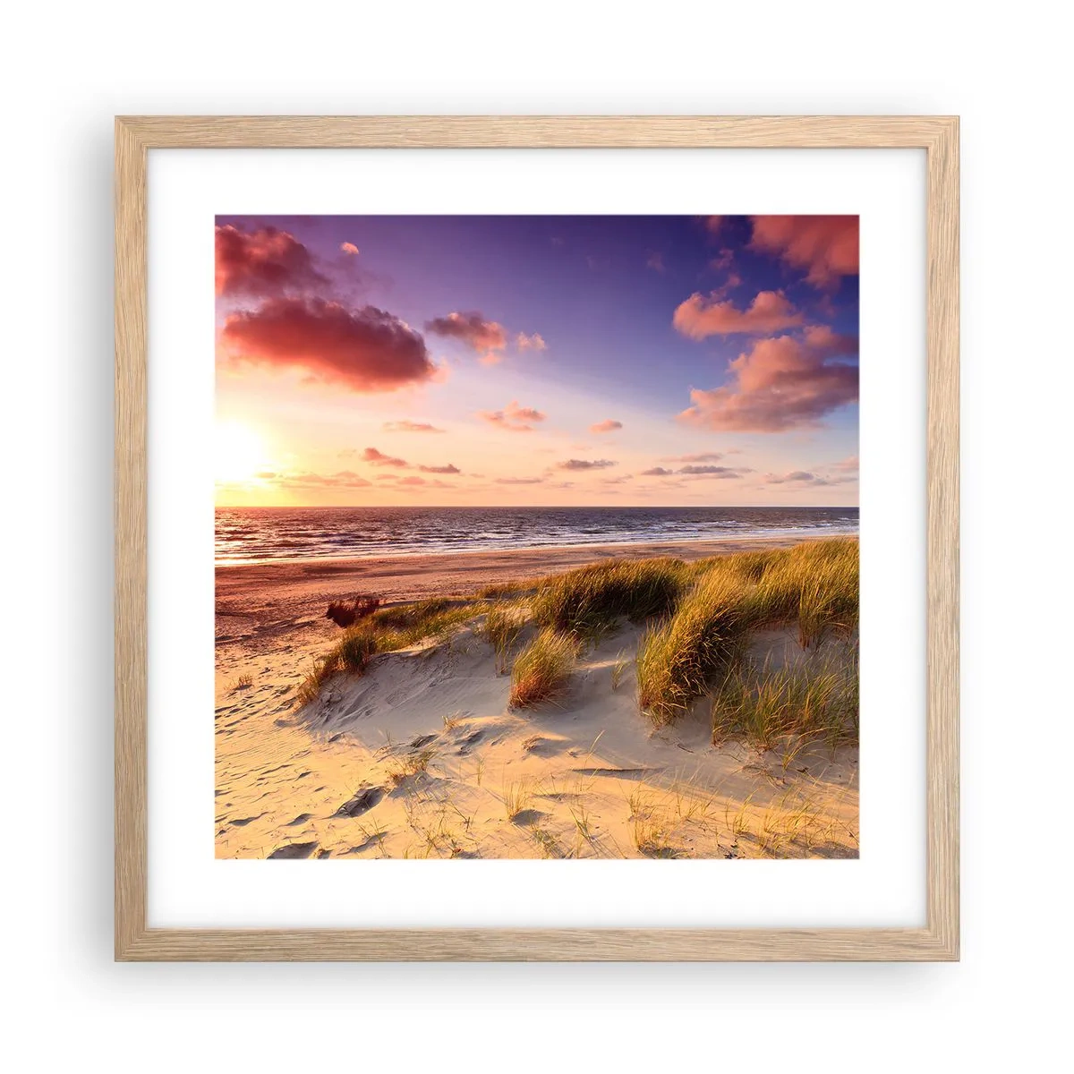 Affisch i ram av ljusek - Luften luktar sommar - 40x40 cm