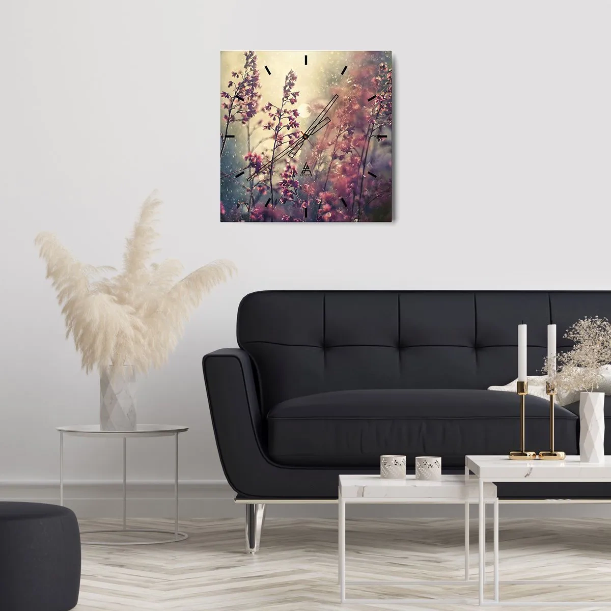 Väggklocka - Klocka på glas - Hemlighetsfull trädgård - 30x30 cm