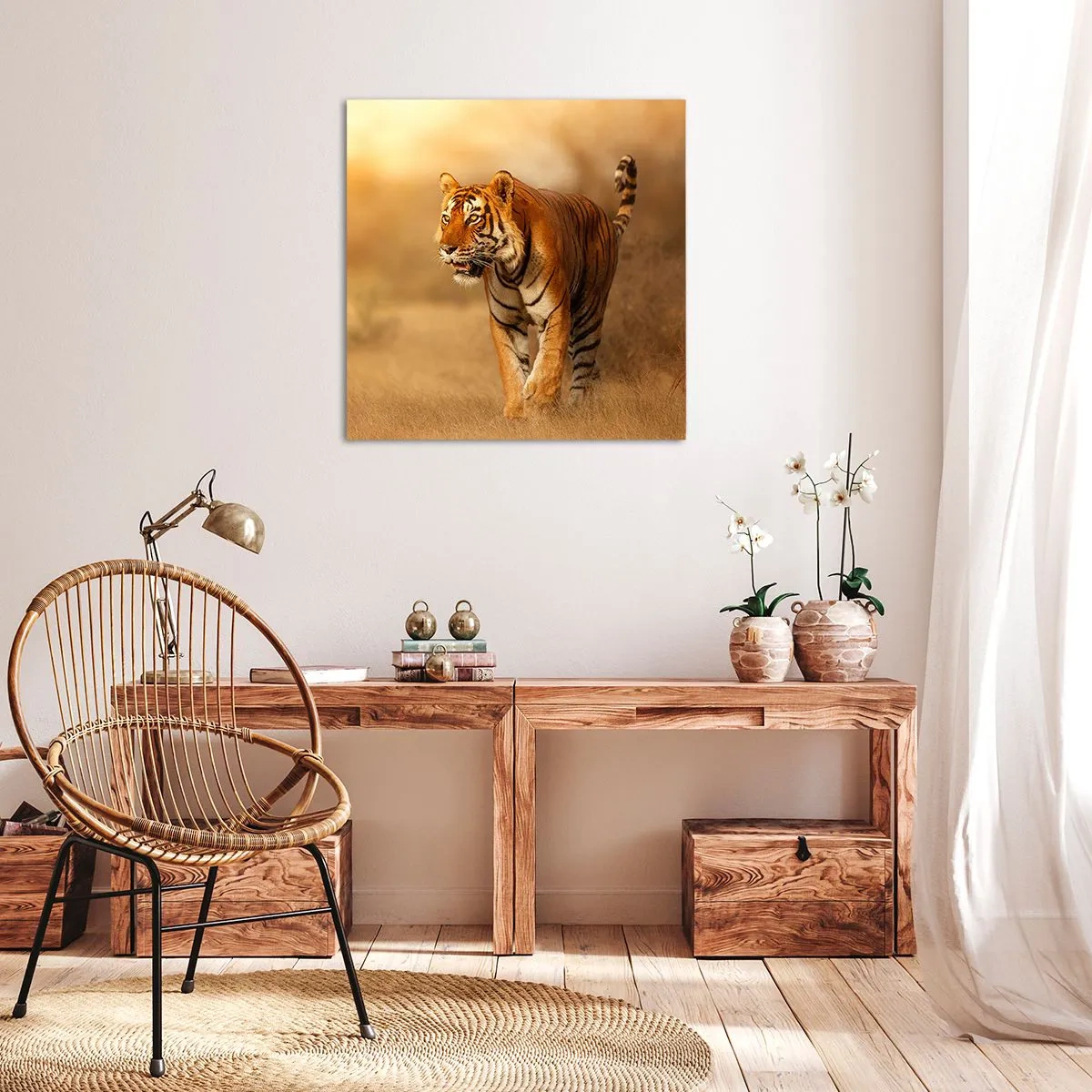 Canvastavla - Bild på duk - Före attack - 40x40 cm