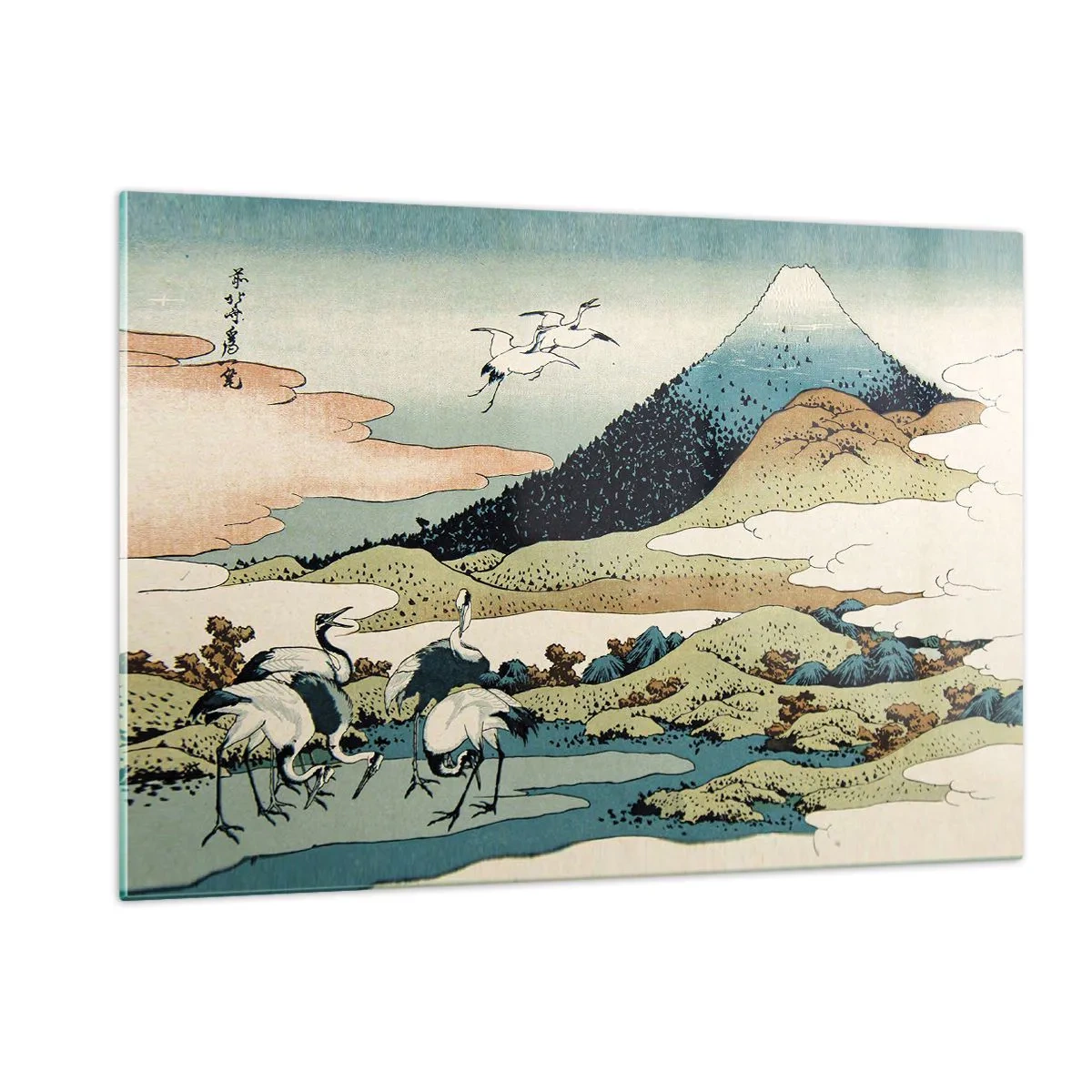 Glastavla - Bild på glas - I japansk anda - 120x80 cm