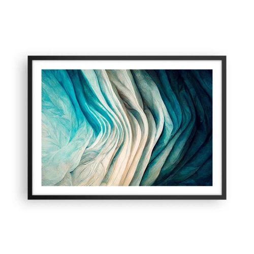Affisch i svart ram - Blå omättlighet - 70x50 cm