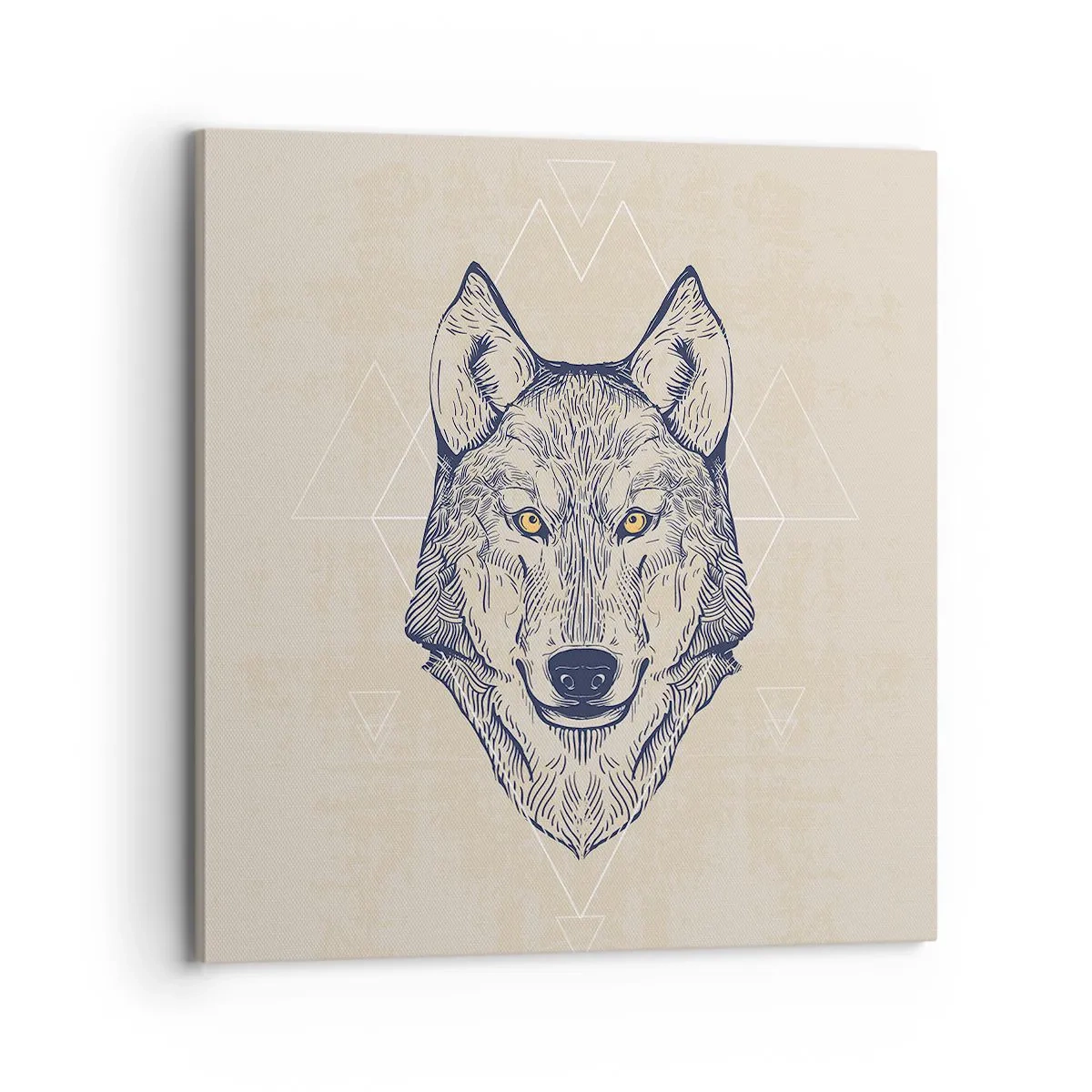 Canvastavla - Bild på duk - Alfa med genomborrande blick - 70x70 cm