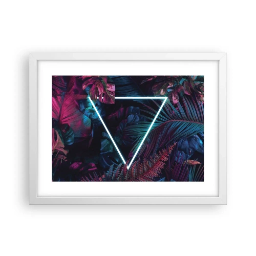 Affisch i vit ram - Trädgård i retrostil - 40x30 cm