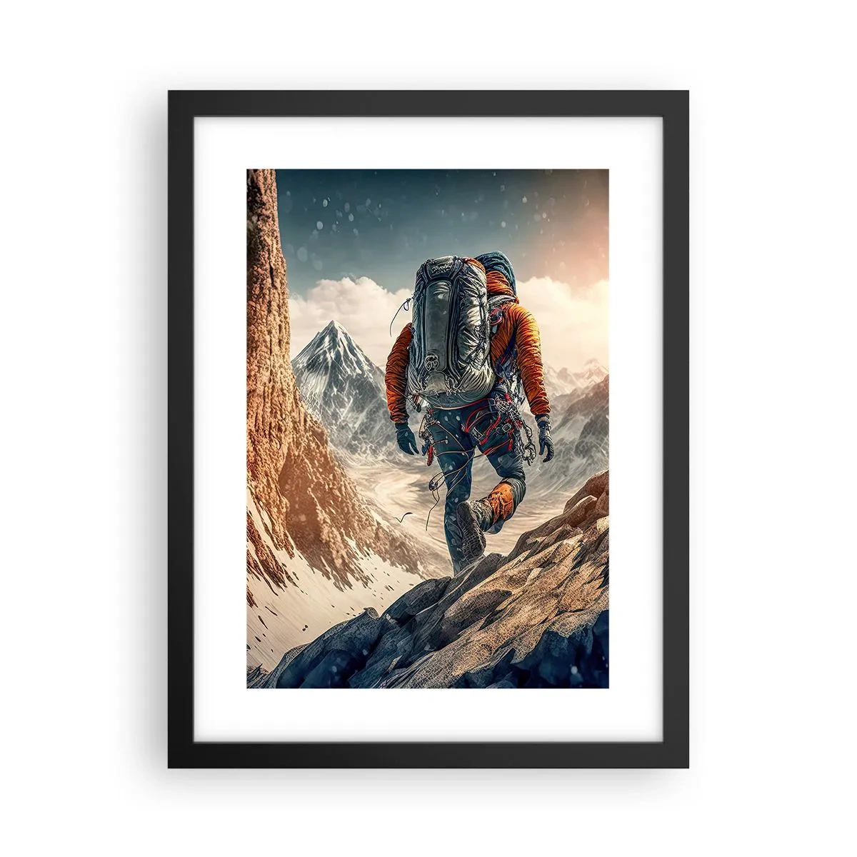 Affisch i svart ram - Ensam krigare - 30x40 cm