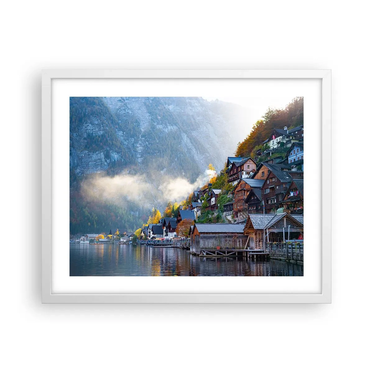 Affisch i vit ram - Alpina klimat - 50x40 cm