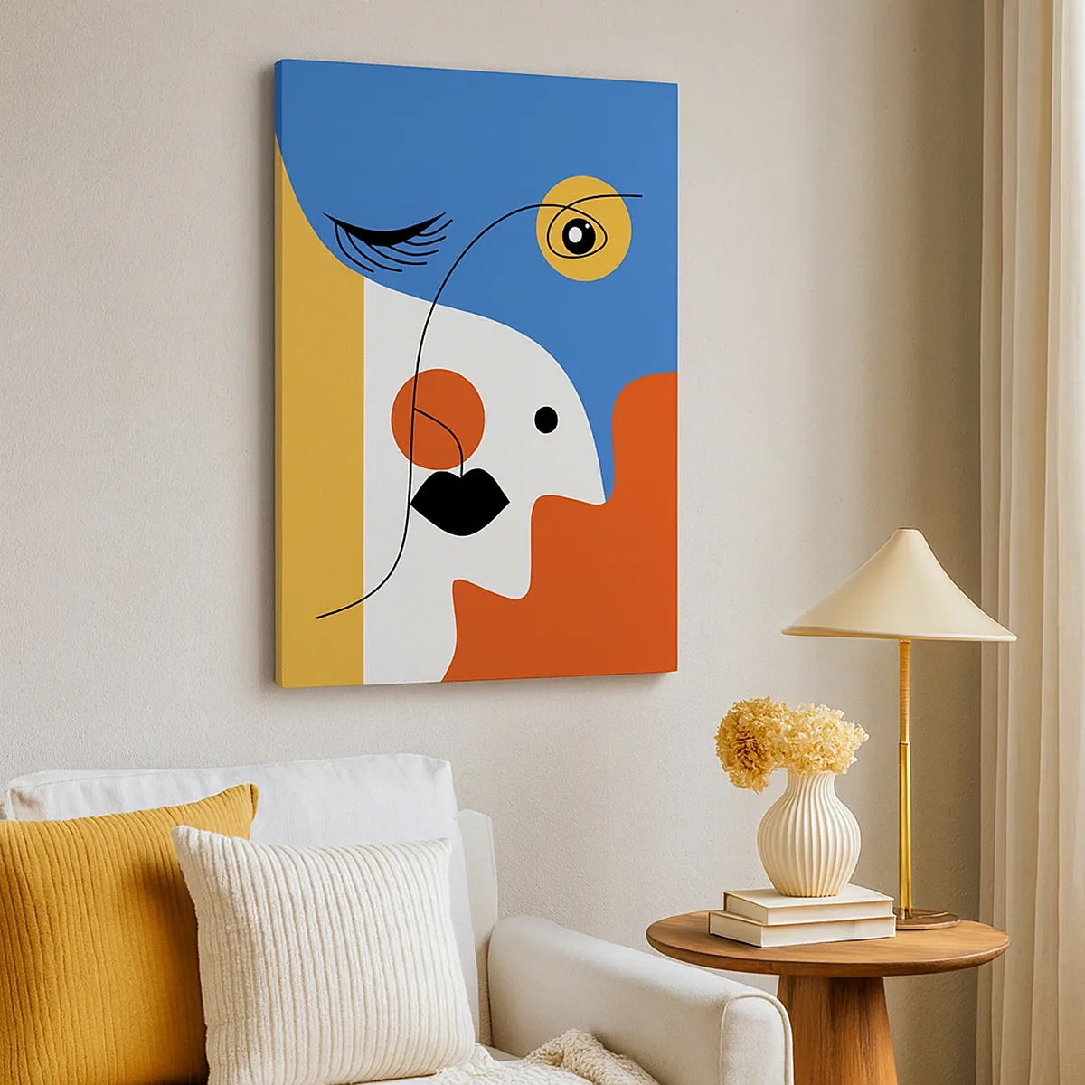 Canvastavla - Bild på duk - Dekonstruerat porträtt - 50x70 cm