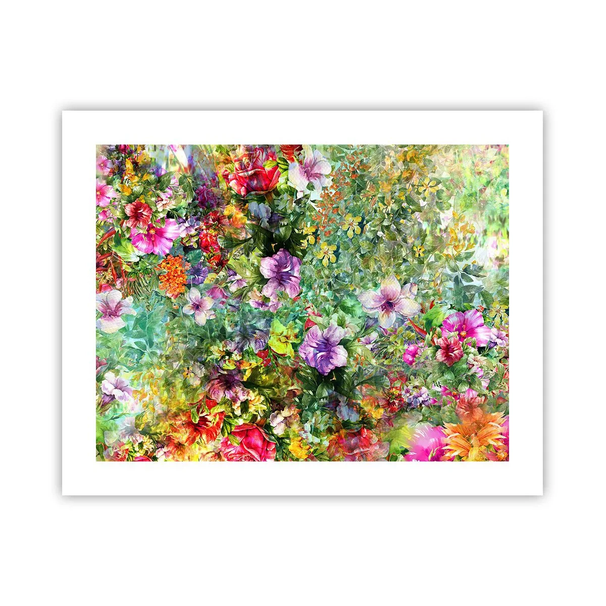 Affisch - Ta en dopp i blommorna - 50x40 cm
