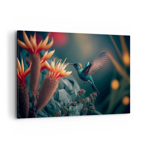 Canvastavla - Bild på duk - Ett verkligt färgglatt liv - 120x80 cm