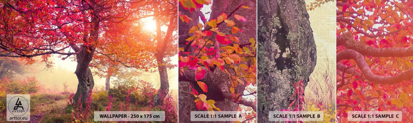 Provbit av fototapet Premium Canvas - Våldsam blommande - Landskap, Parkera, Blommor - 100x30 cm