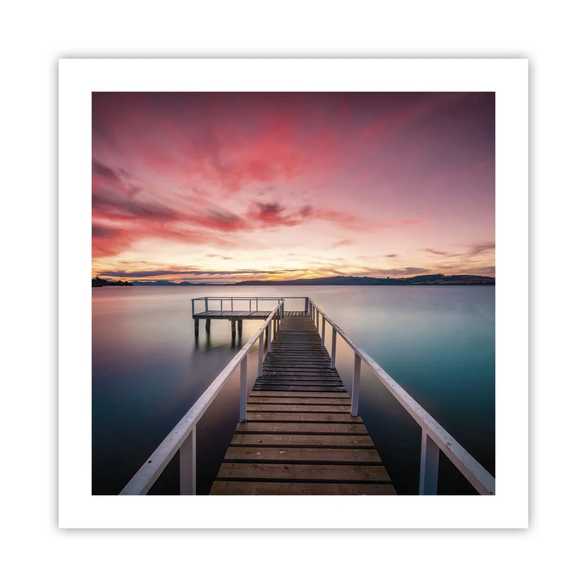 Affisch - Kvällens milda låga - 50x50 cm