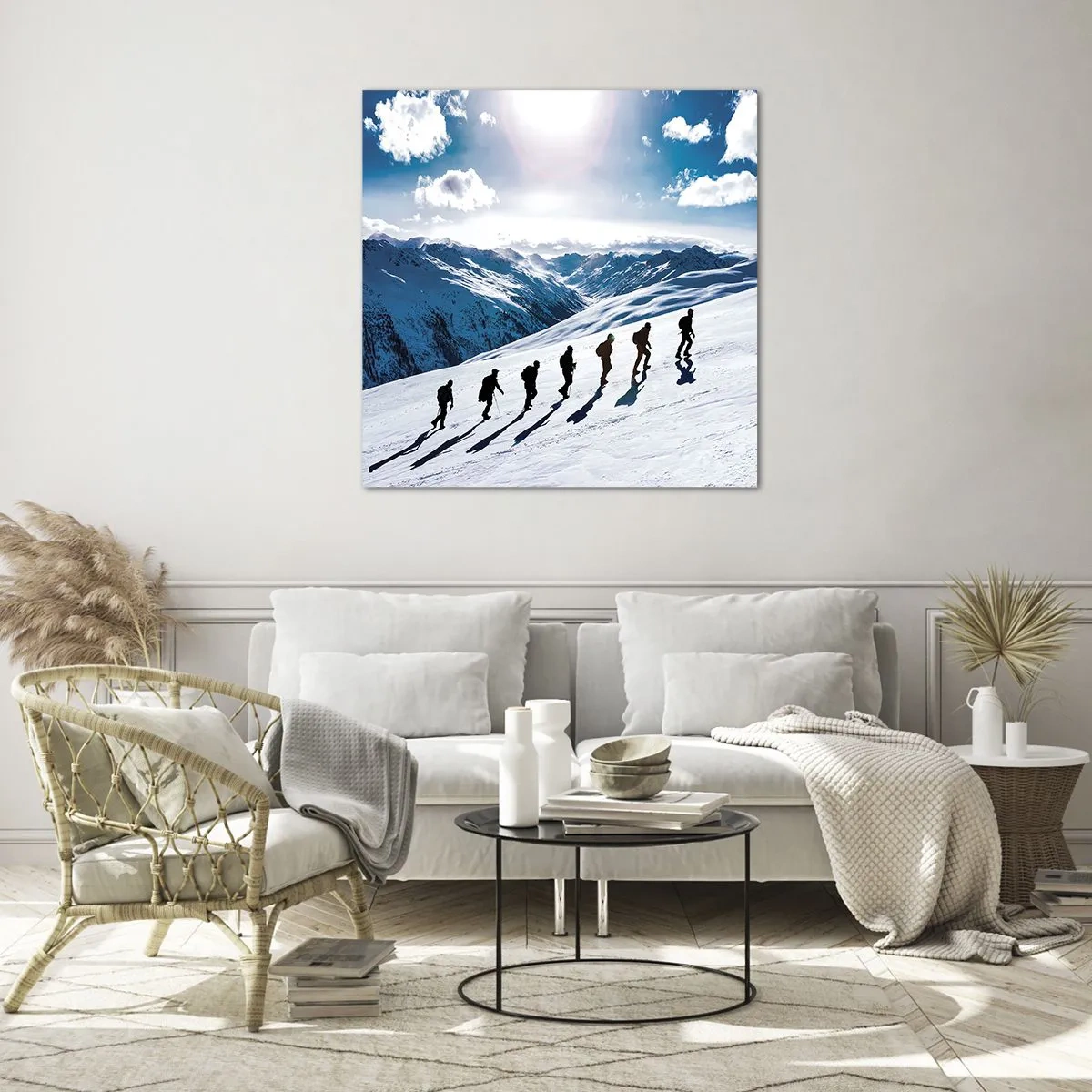 Glastavla - Bild på glas - Erövrarnas lag - 70x70 cm