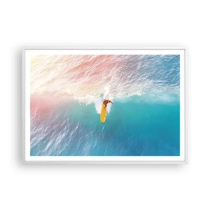 Affisch i vit ram - Havsryttare - 100x70 cm