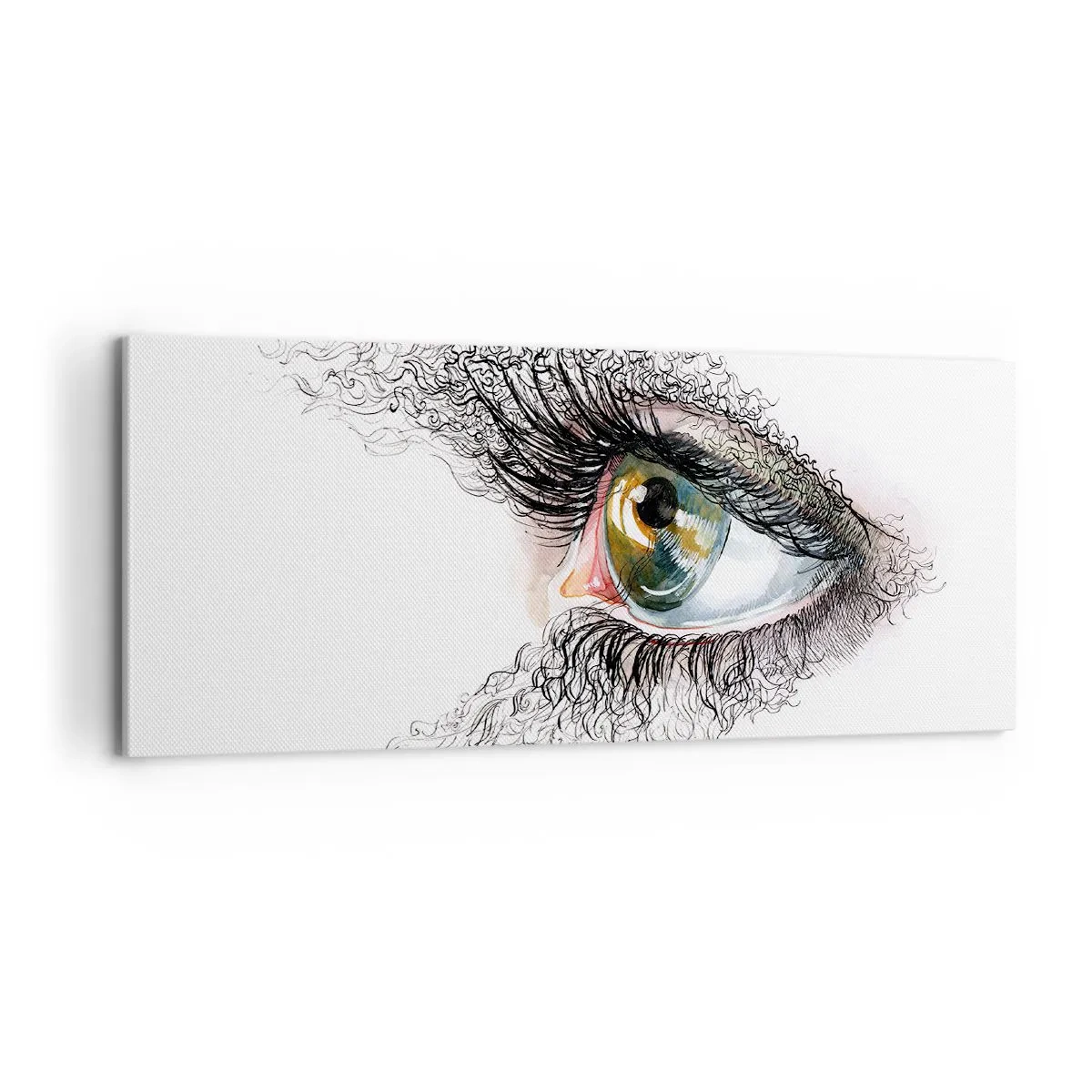 Canvastavla - Bild på duk - Titta rakt in i själen - 100x40 cm