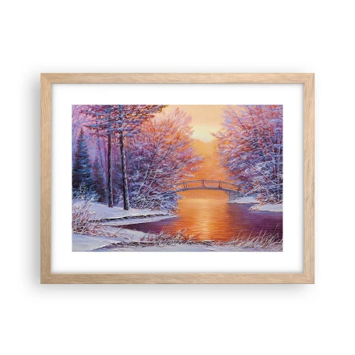 Affisch i ram av ljusek - Låt oss mötas här - 40x30 cm