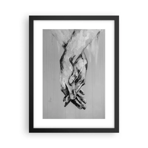 Affisch i svart ram - Början... - 30x40 cm