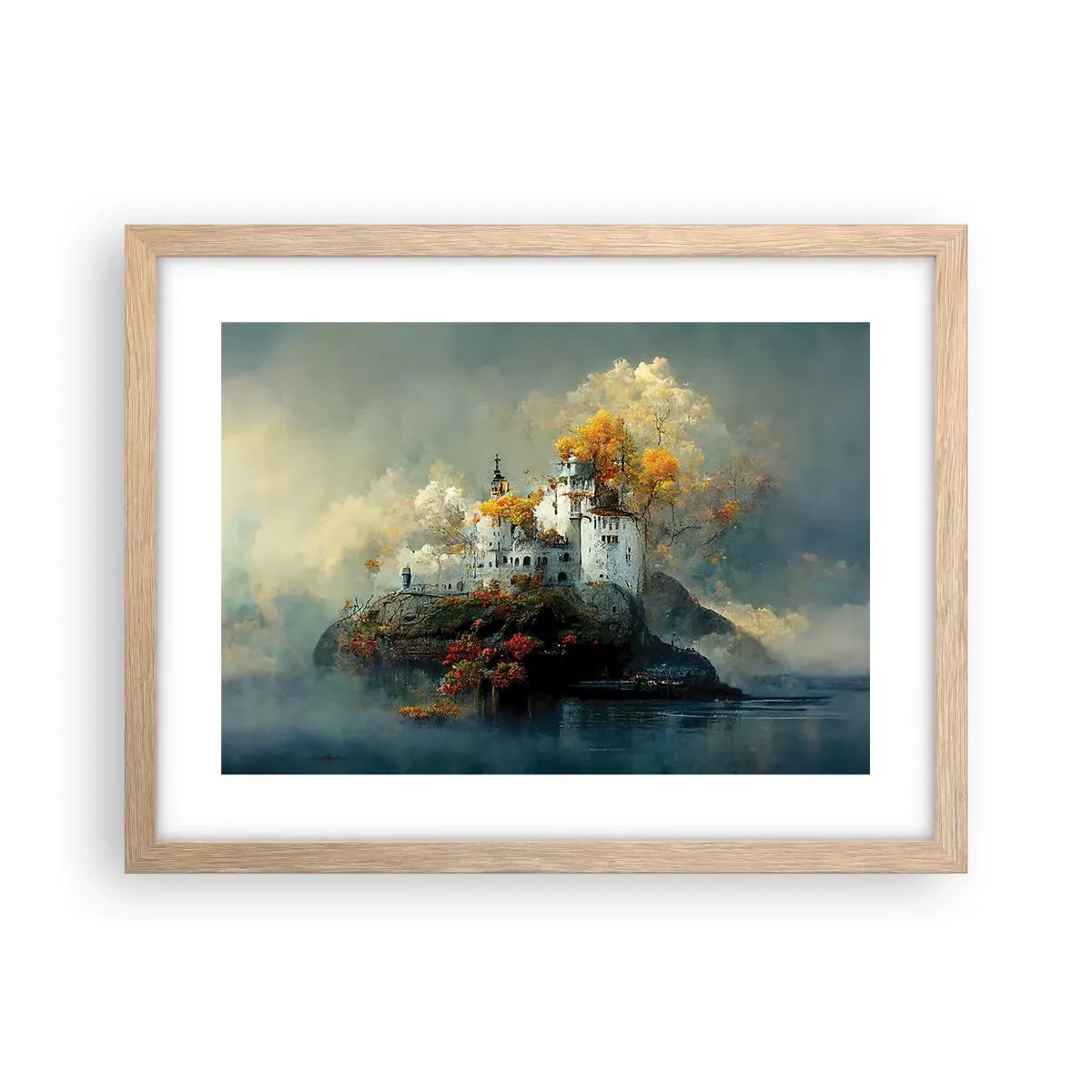 Affisch i ram av ljusek - Början på en romantisk historia - 40x30 cm