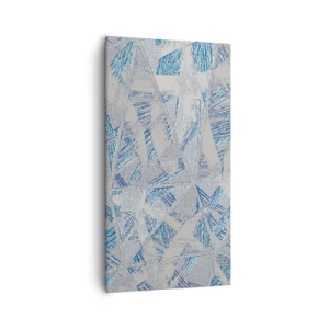 Canvastavla - Bild på duk - I en gråblå labyrint - 55x100 cm