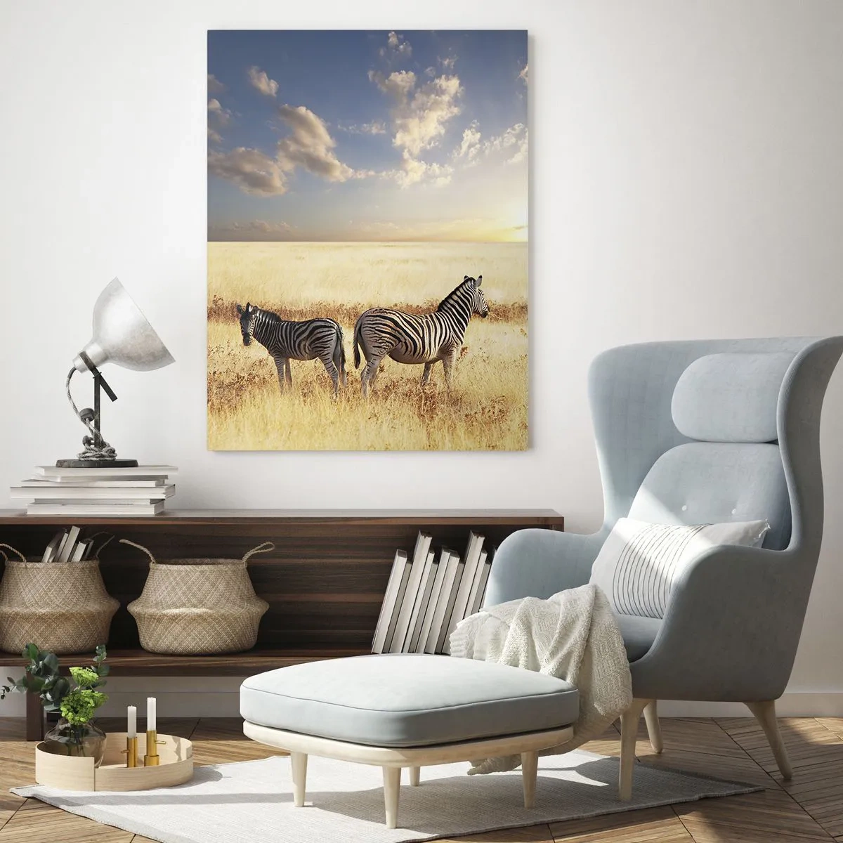 Glastavla - Bild på glas - Gå härifrån, stör inte lugnet - 50x70 cm