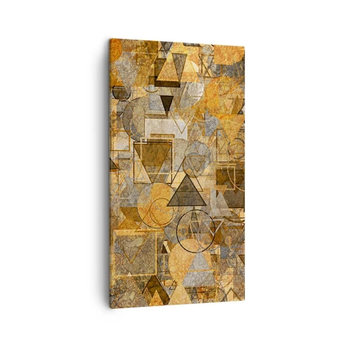 Canvastavla - Bild på duk - Värld infattad i form - 45x80 cm