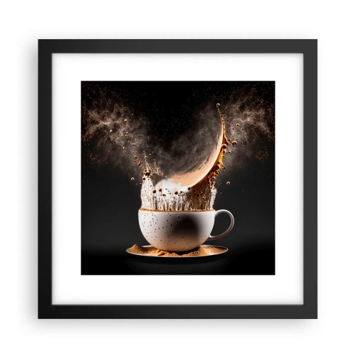 Affisch i svart ram - Smakexplosion - 30x30 cm