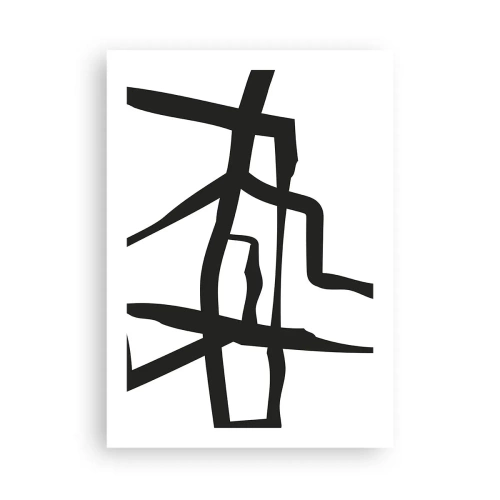 Affisch - Svartvit konstruktion - 50x70 cm