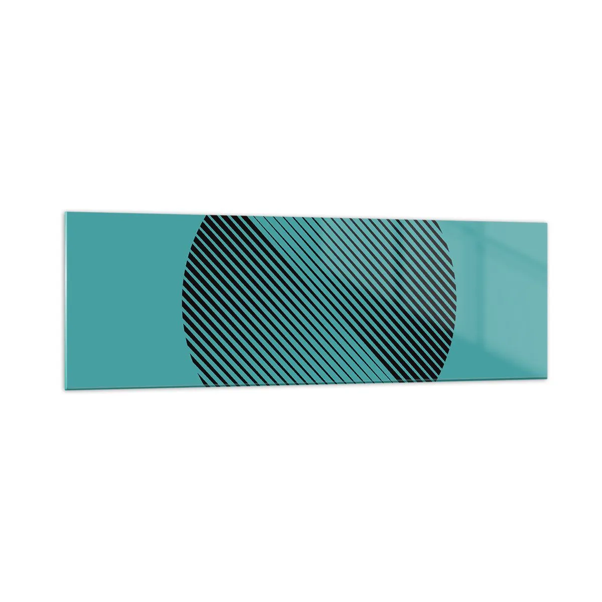 Glastavla - Bild på glas - Cirkeln - en geometrisk variation - 160x50 cm