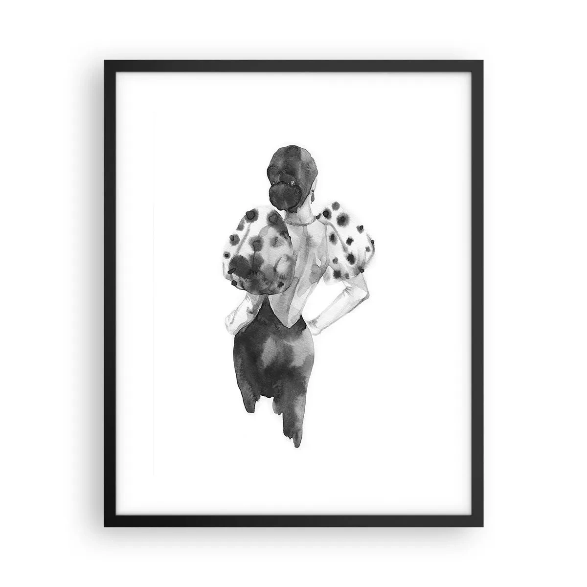 Affisch i svart ram - Hon passerade nära mig - 40x50 cm