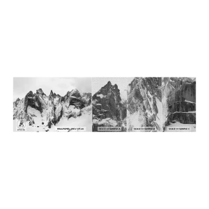 Provbit av fototapet Premium Canvas - Granitfarlig bergsrygg - Landskap, Berg, Alperna - 100x30 cm