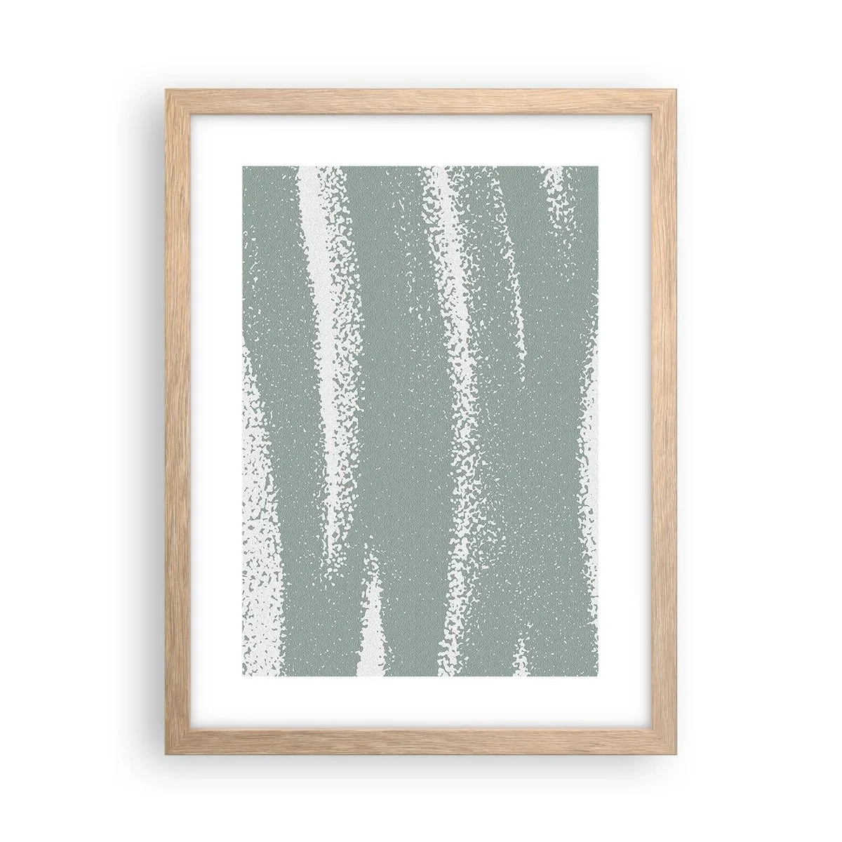 Affisch i ram av ljusek - Abstraktion i vinterstämning - 30x40 cm