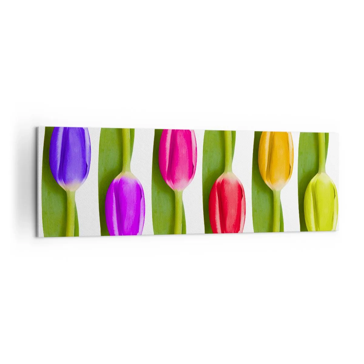 Canvastavla - Bild på duk - Regnbågskomposition - 160x50 cm