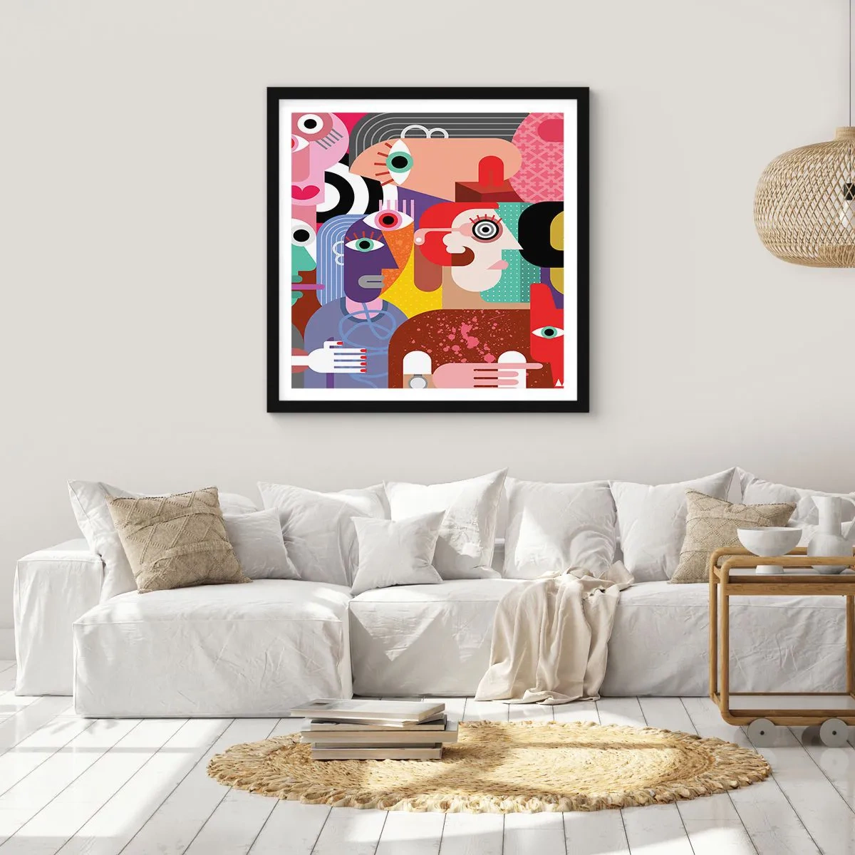 Affisch i svart ram - Vi är från Picasso - 30x30 cm