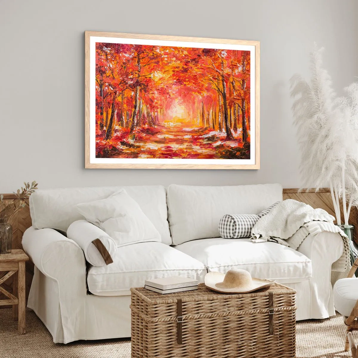 Affisch i ram av ljusek - Kopparskog - 70x50 cm