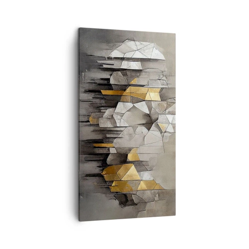 Canvastavla - Bild på duk - Komposition av is och ljus - 45x80 cm