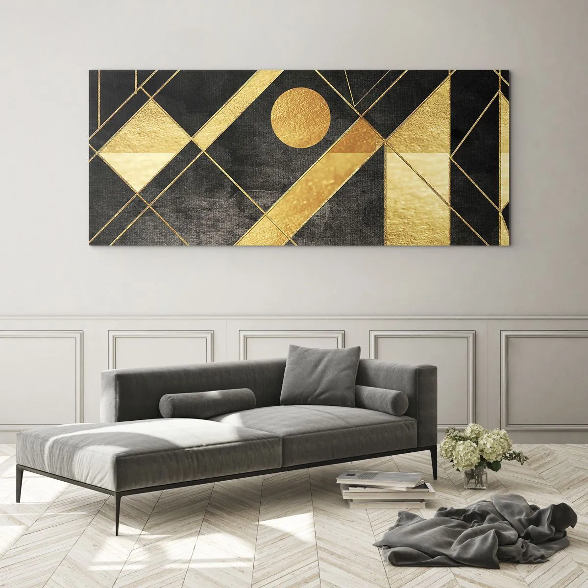 Glastavla - Bild på glas - Öknens sol - 100x40 cm