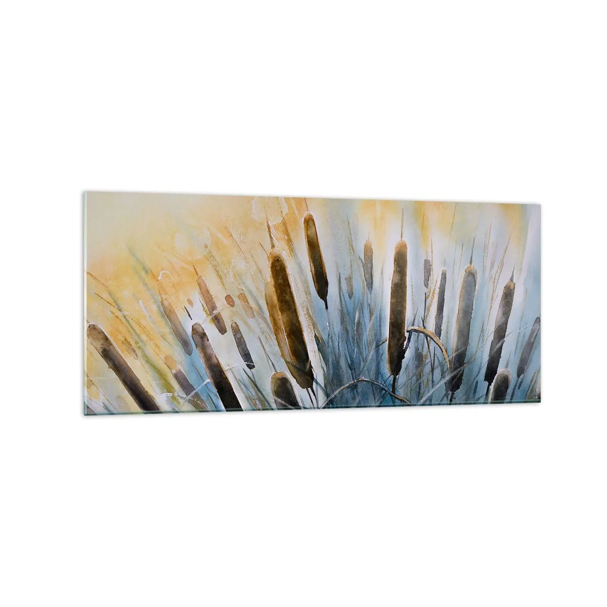 Glastavla - Bild på glas - Vattnets kyla, solens hetta - 120x50 cm
