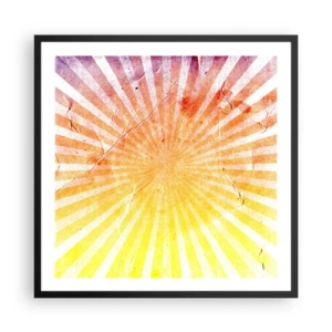 Affisch i svart ram - Solupp- och nedgångar - 60x60 cm