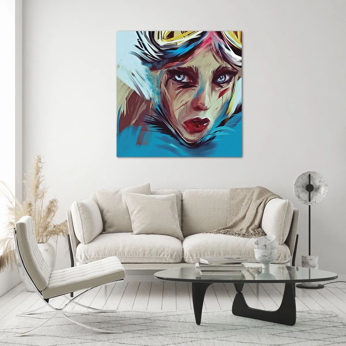 Glastavla - Bild på glas - Vägkämpe - 40x40 cm