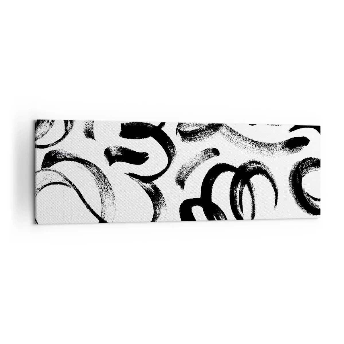 Canvastavla - Bild på duk - Svart på vitt - 160x50 cm