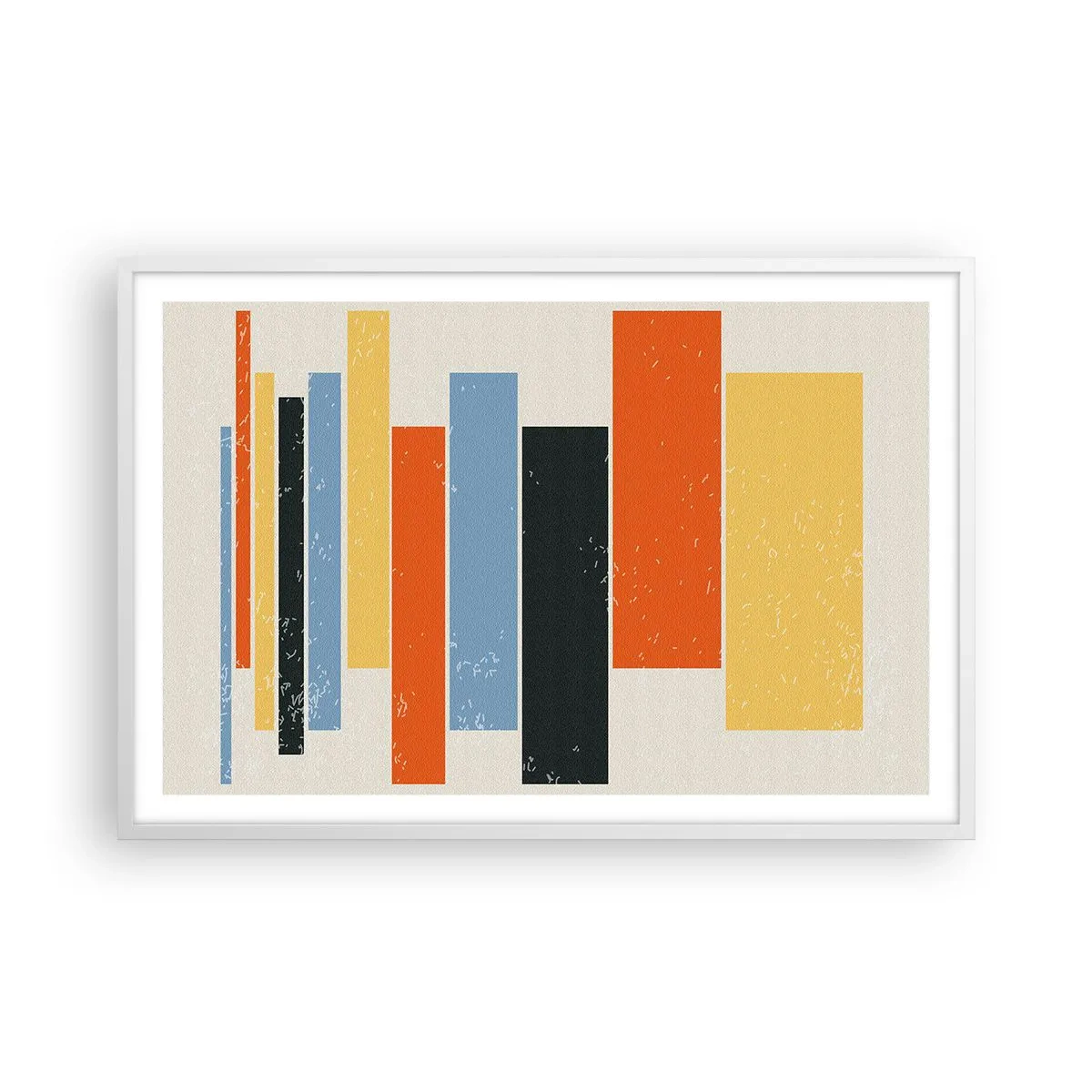 Affisch i vit ram - Inspelning av musik - 91x61 cm