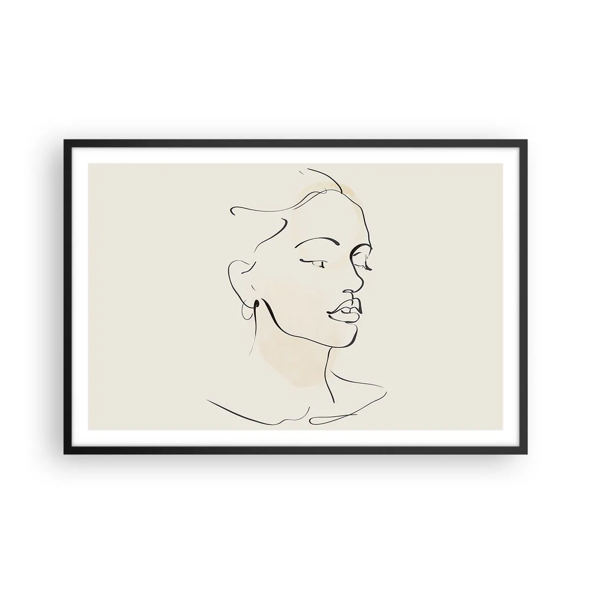 Affisch i svart ram - Säkra drag - 91x61 cm