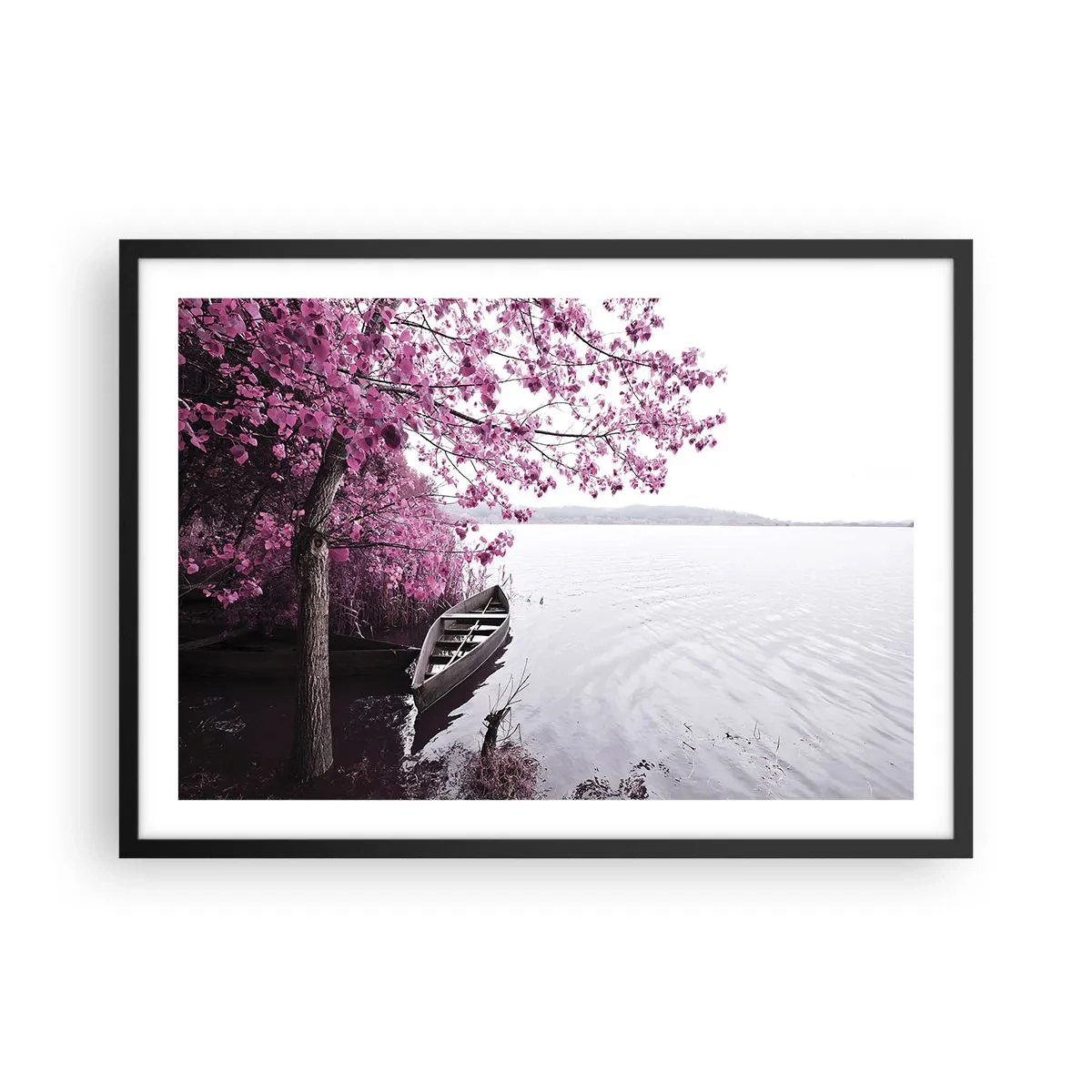 Affisch i svart ram - I rosa tystnad - 70x50 cm